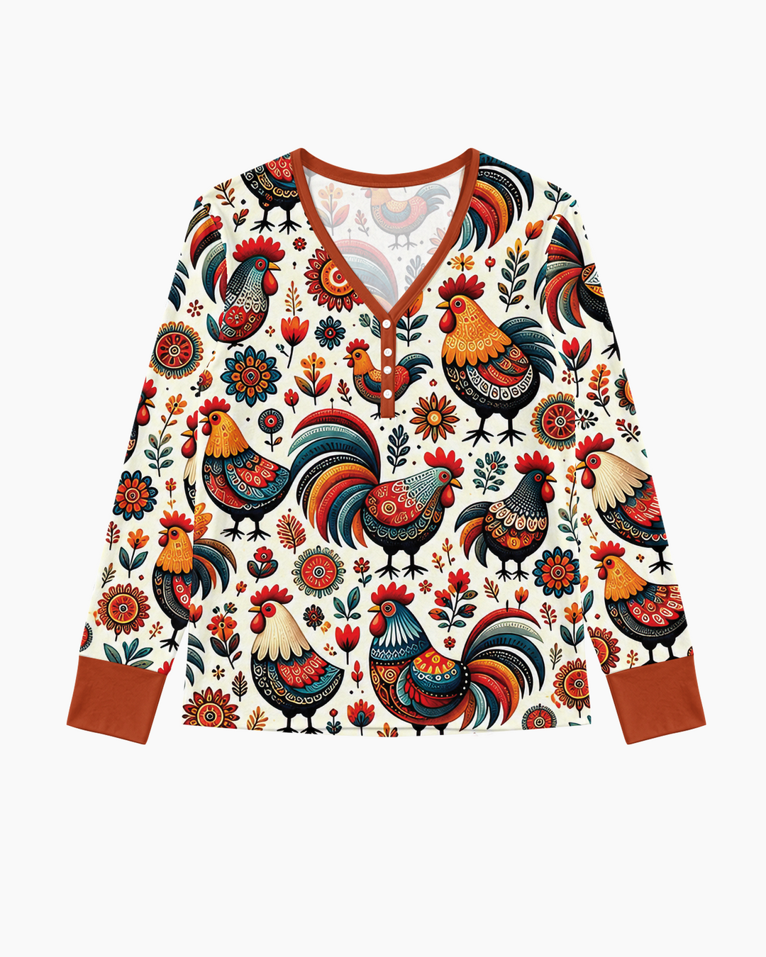 Country Chickens Bamboo Women Pajama Set