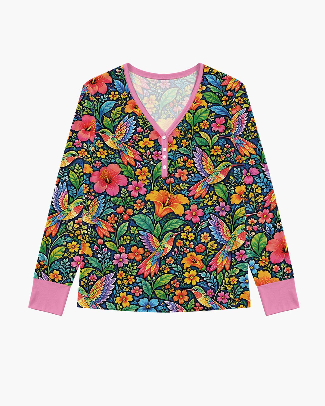 Hummingbird Paradise Bamboo Women Pajama Set