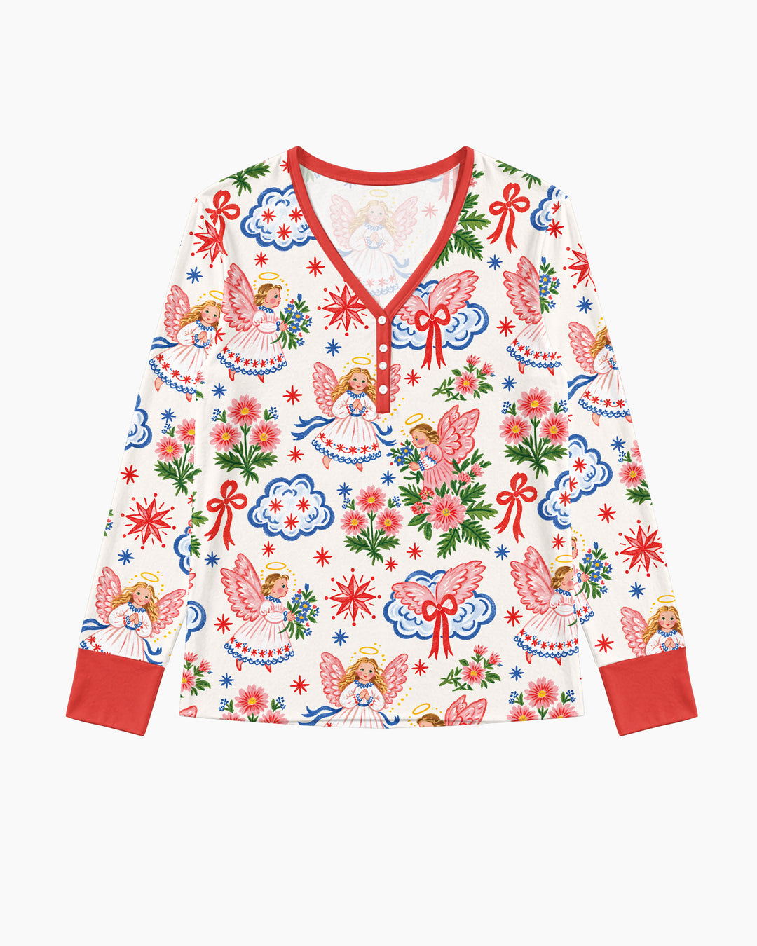 Angel Christmas Bamboo Women Pajama Set
