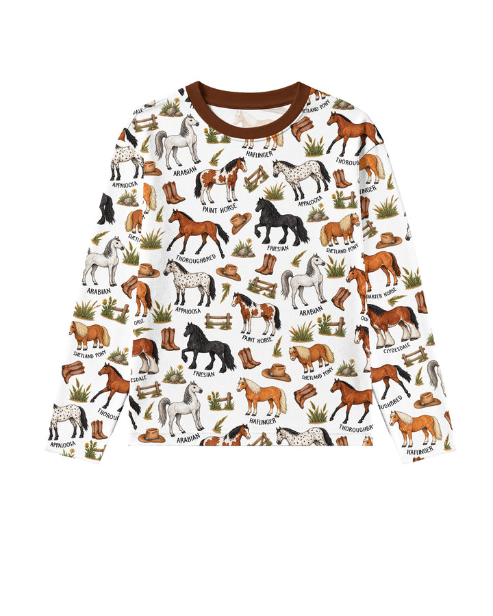 Types Of Horses Bamboo Men's Pajama Set