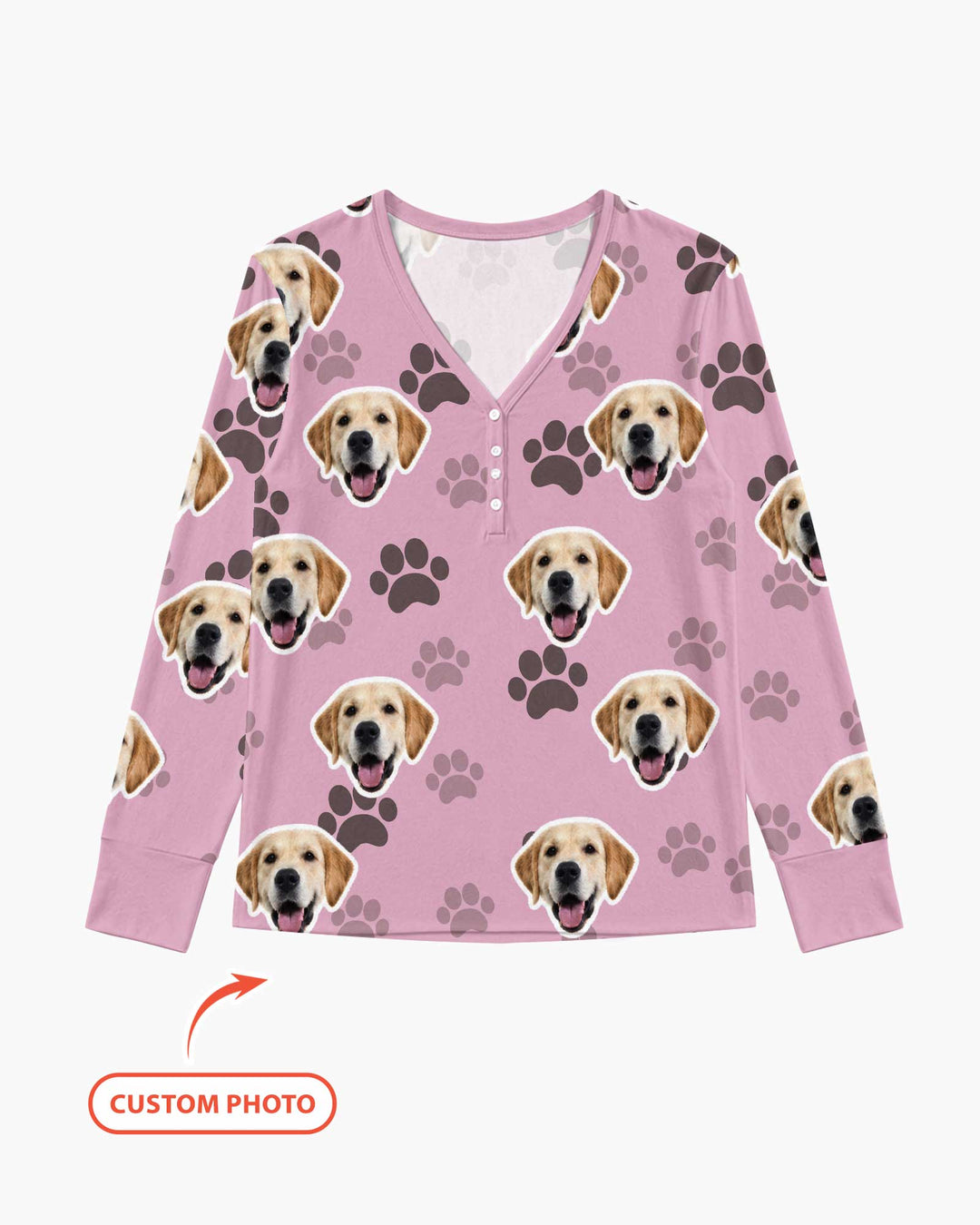 Personalized Dog & Cat Photo Bamboo Women Pajama Set