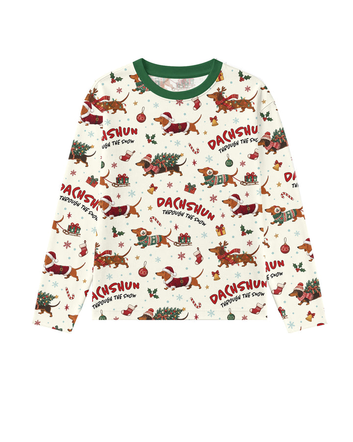 Dachshund Through The Snow Bamboo Men's Pajama Set
