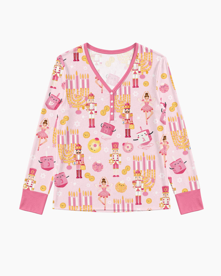 Hanukkah Nutcracker King Family Matching Bamboo Women Pajama Set