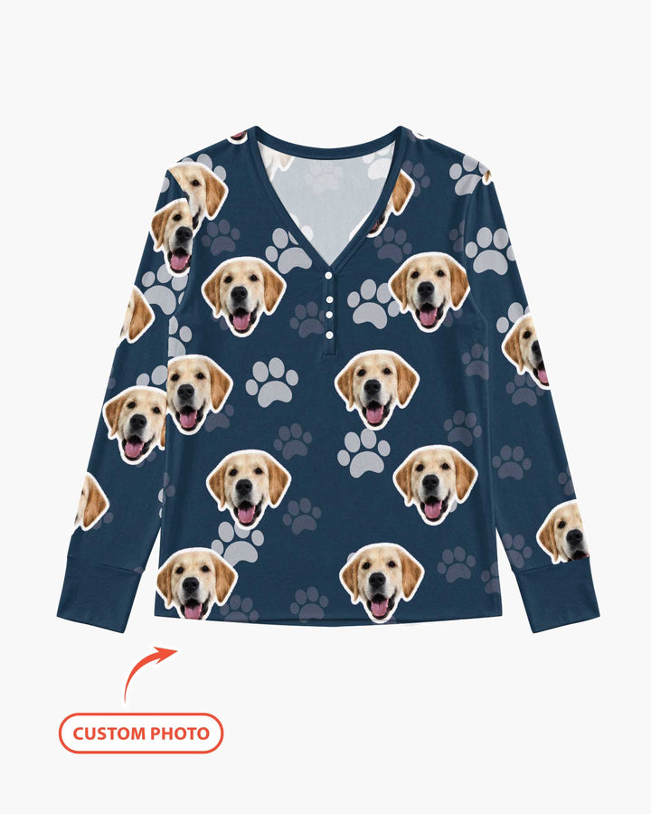 Personalized Dog & Cat Photo Bamboo Women Pajama Set