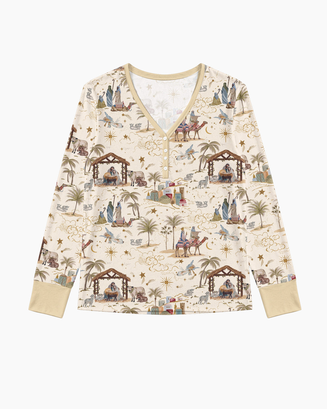 Silent Night Nativity Bamboo Women Pajama Set
