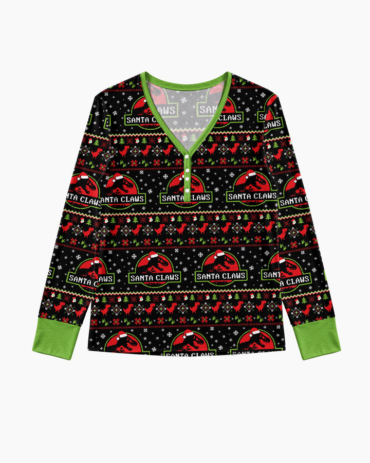 Santa Claws Christmas Bamboo Women Pajama Set