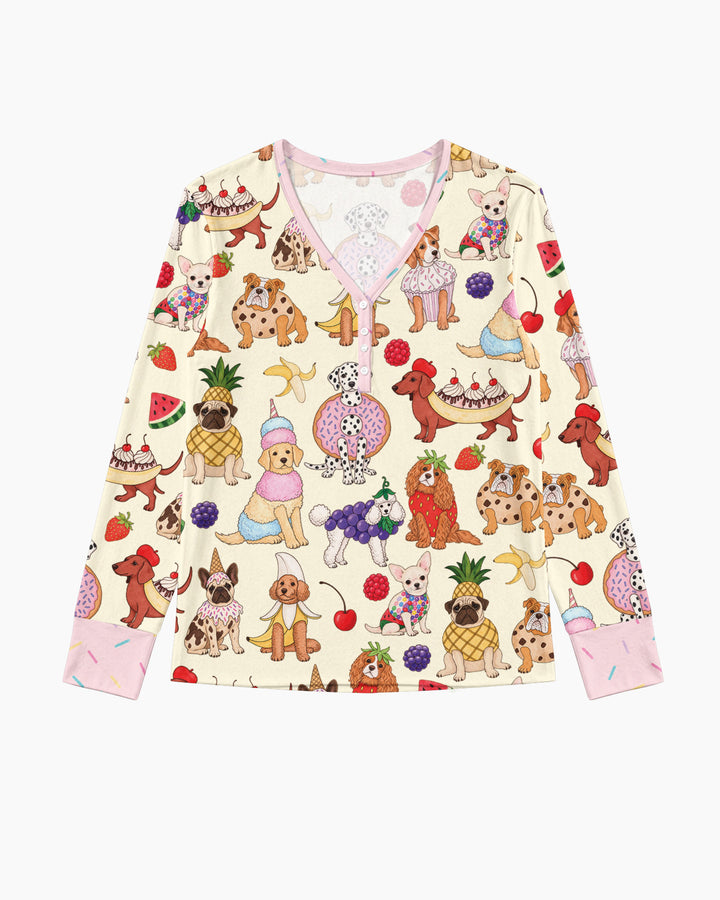 Sweet Treat Pups Bamboo Women Pajama Set