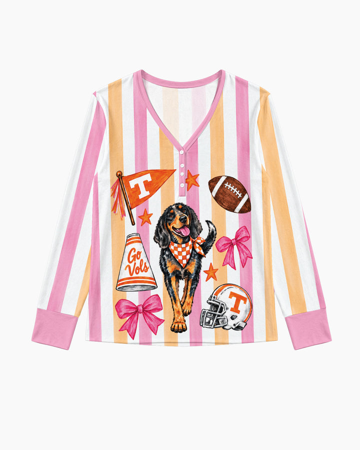 Game Day Puppy And Bows Bamboo Women Pajama Set