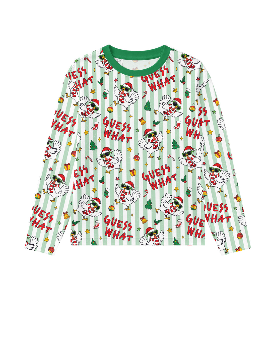 Guess What Chicken Butt Christmas Bamboo Men's Pajama Set