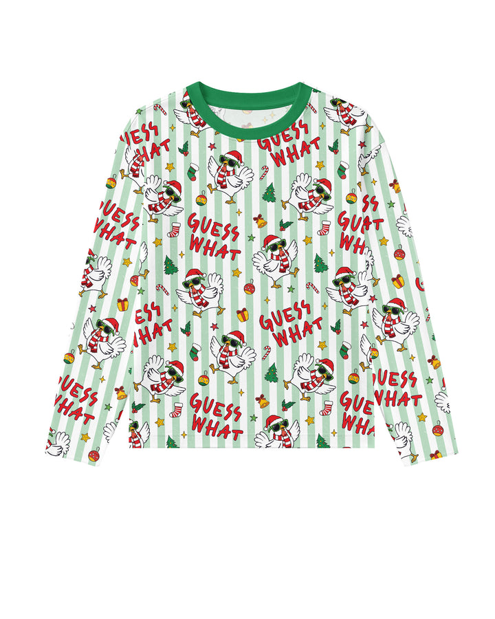 Guess What Chicken Butt Christmas Bamboo Men's Pajama Set