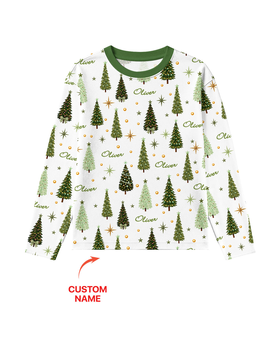 Custom Name Merry Christmas Tree Bamboo Men's Pajama Set