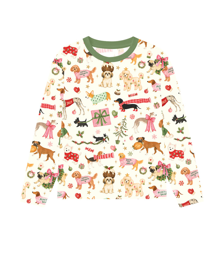 Festive Dog Merry Woofmas Bamboo Men's Pajama Set