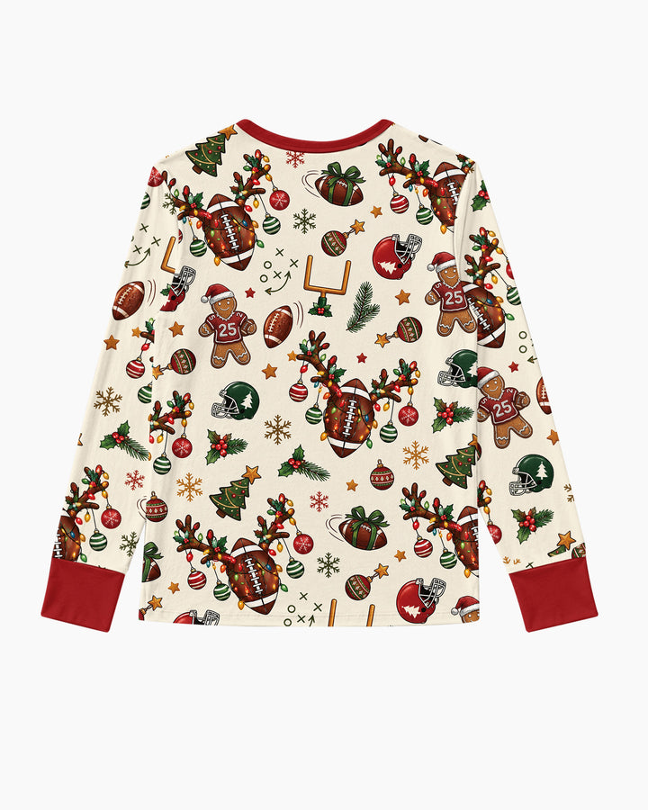 Football Christmas Merry Kickmas Bamboo Women Pajama Set