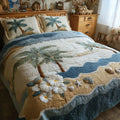 Shore Line Bamboo Quilt Bedding Set