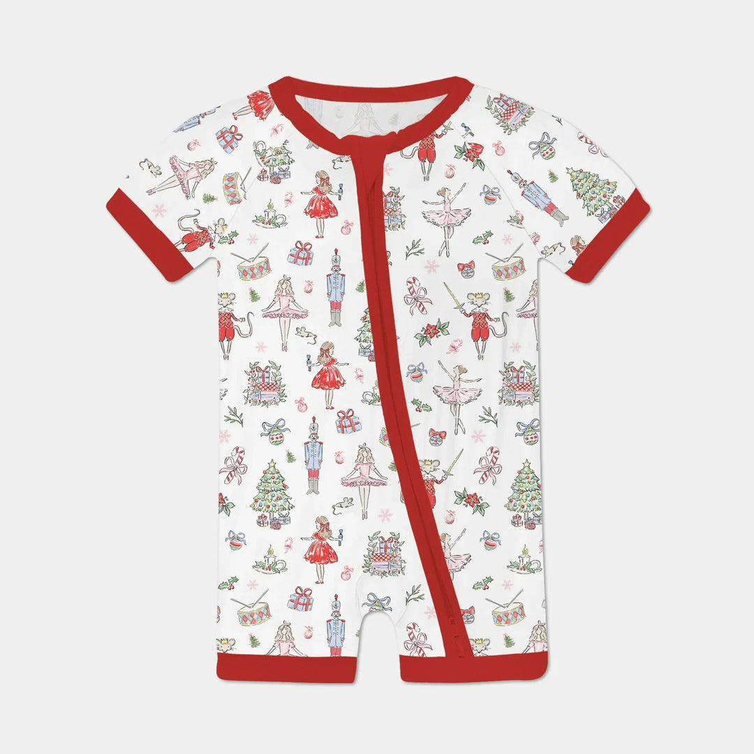 Sweet Nutcracker Holiday Matching Mom And Baby Bamboo Shorty Zippy