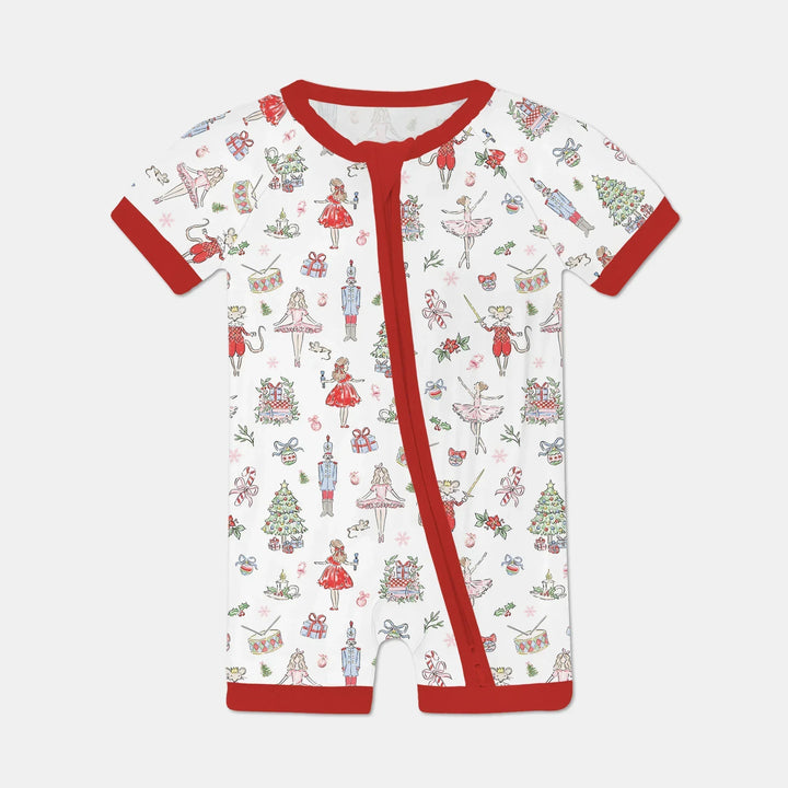 Sweet Nutcracker Holiday Matching Mom And Baby Bamboo Shorty Zippy