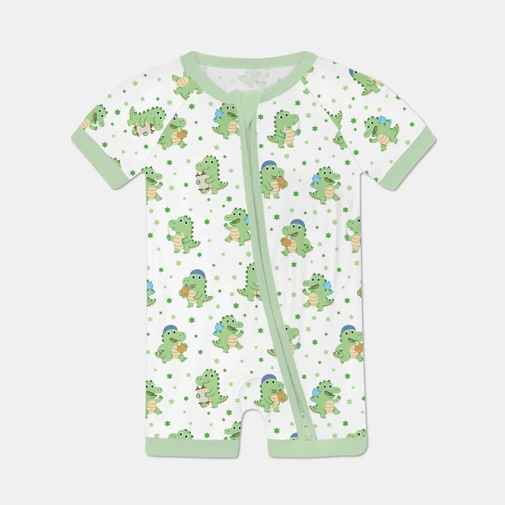 Shabbat Dinosaur Bamboo Shorty Zippy