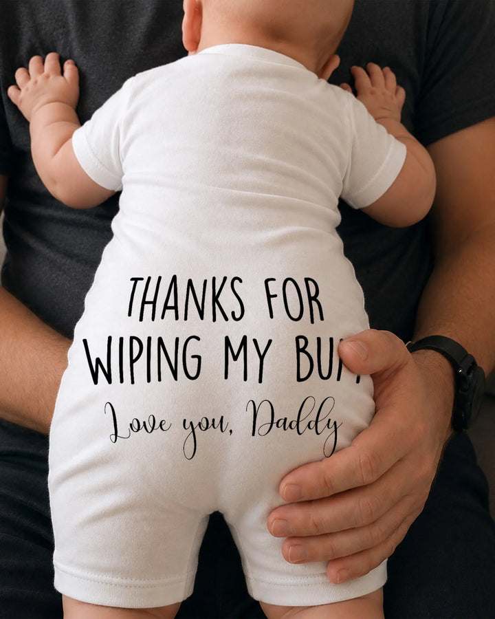 Custom Name Thanks For Wiping My Bum Bamboo Shorty Zippy