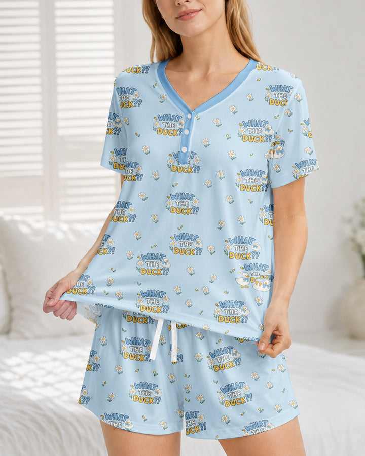 What The Duck?! Bamboo Women Short Sleeve Short Pajama Set