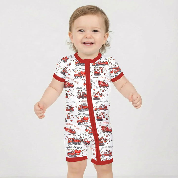 Construction Trucks Loads of Love Bamboo Shorty Zippy
