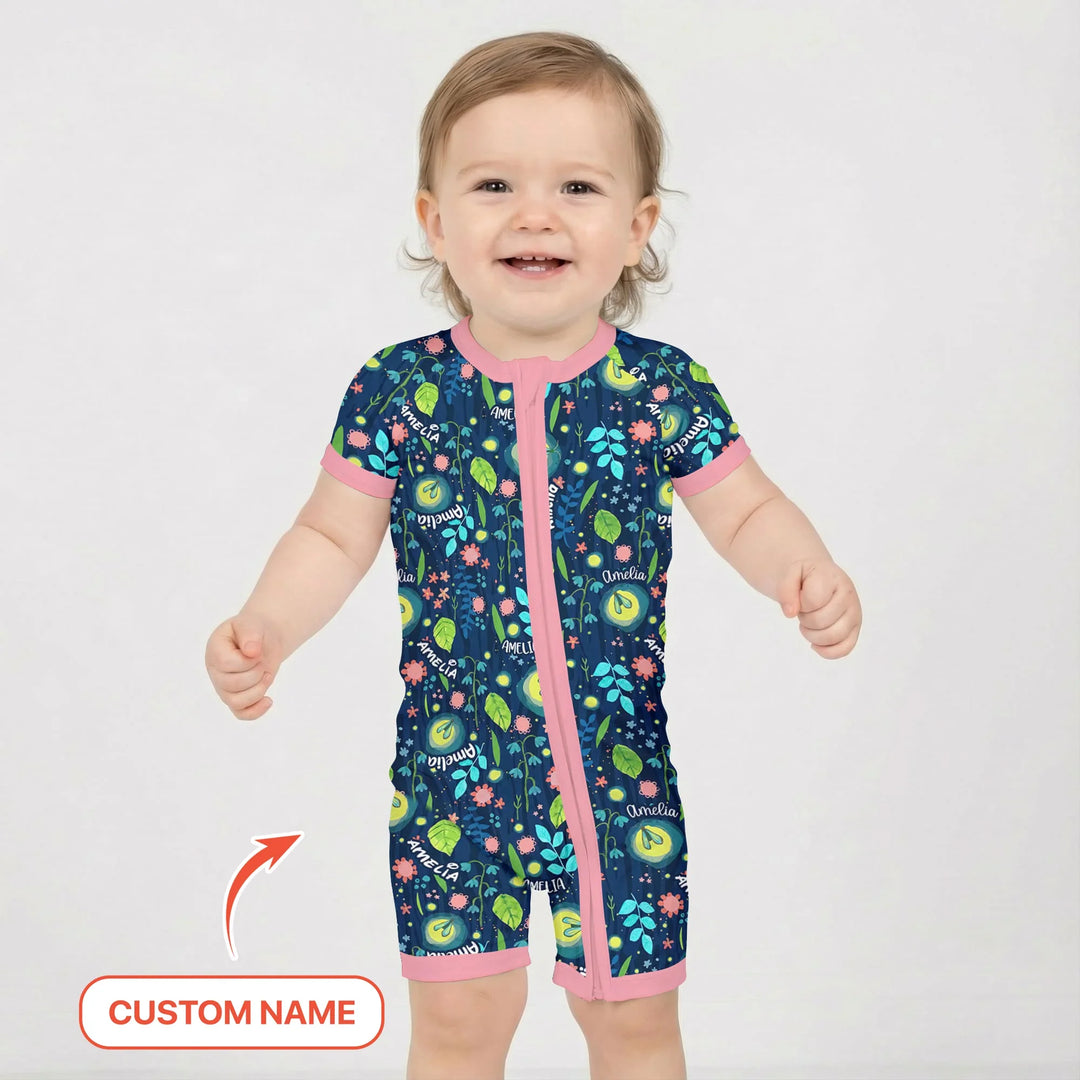 Nighttime Bugs Custom Name Bamboo Shorty Zippy