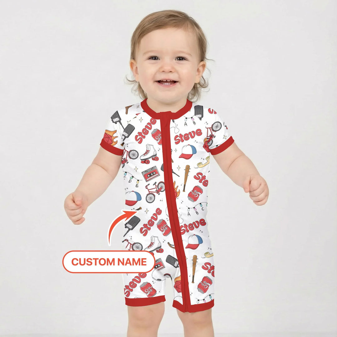 Custom Name Kids Adventure Bamboo Shorty Zippy