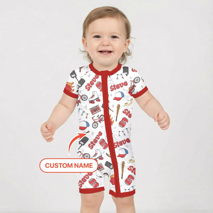 Custom Name Kids Adventure Bamboo Shorty Zippy
