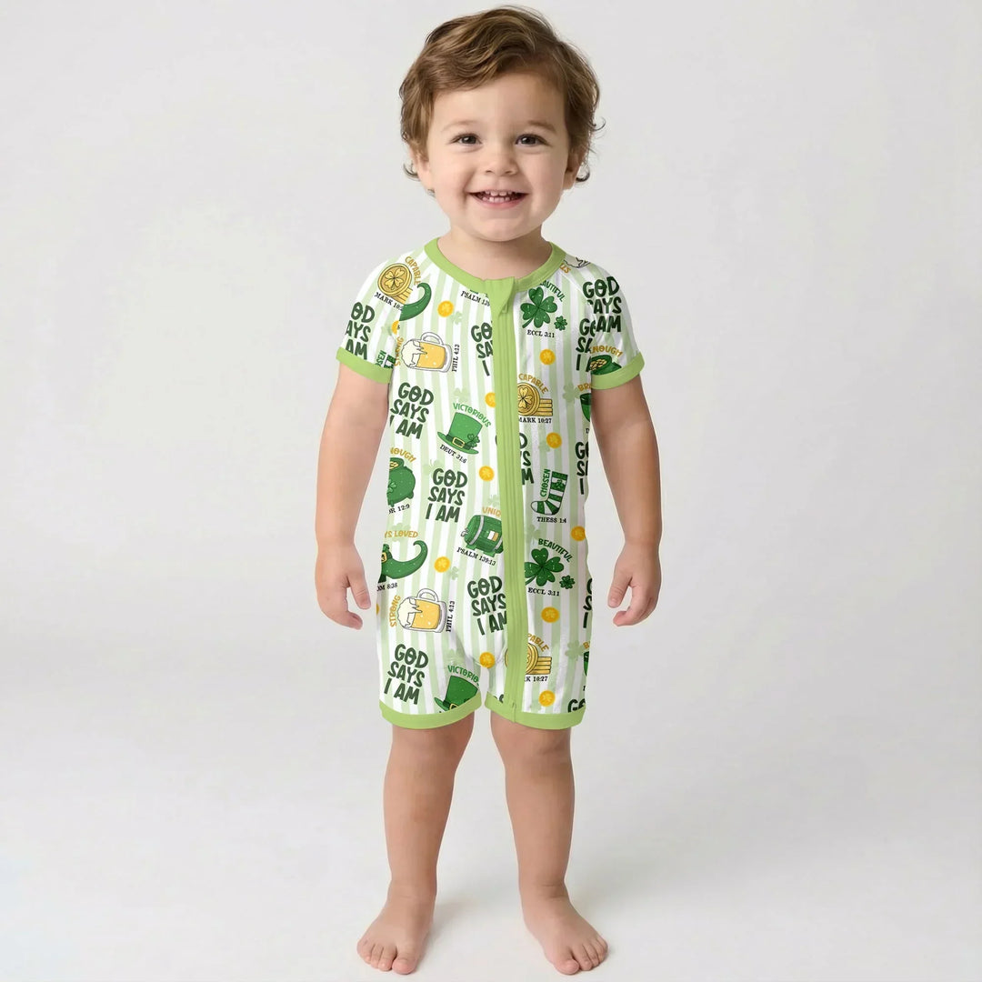 God Says I Am - Lucky & Loved Bamboo Shorty Zippy