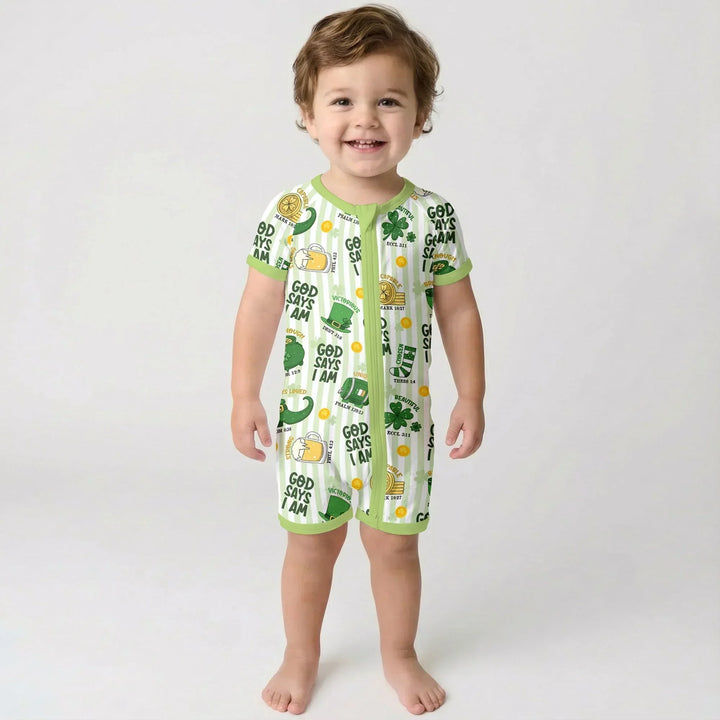 God Says I Am - Lucky & Loved Bamboo Shorty Zippy