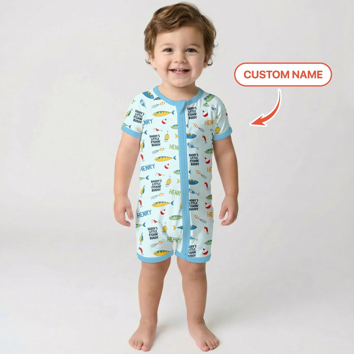 Fishing Squad Family Matching Bamboo Shorty Zippy
