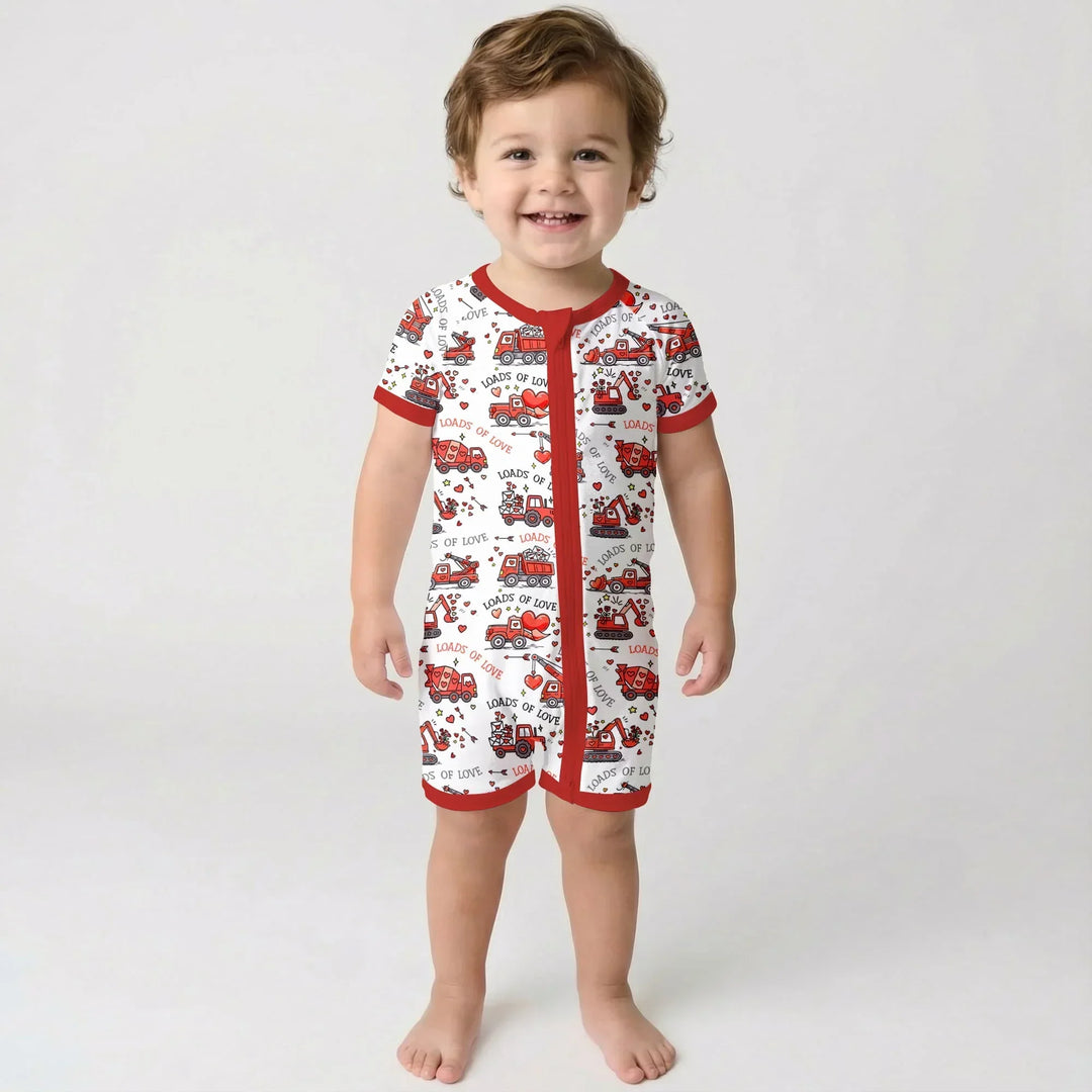 Construction Trucks Loads of Love Bamboo Shorty Zippy