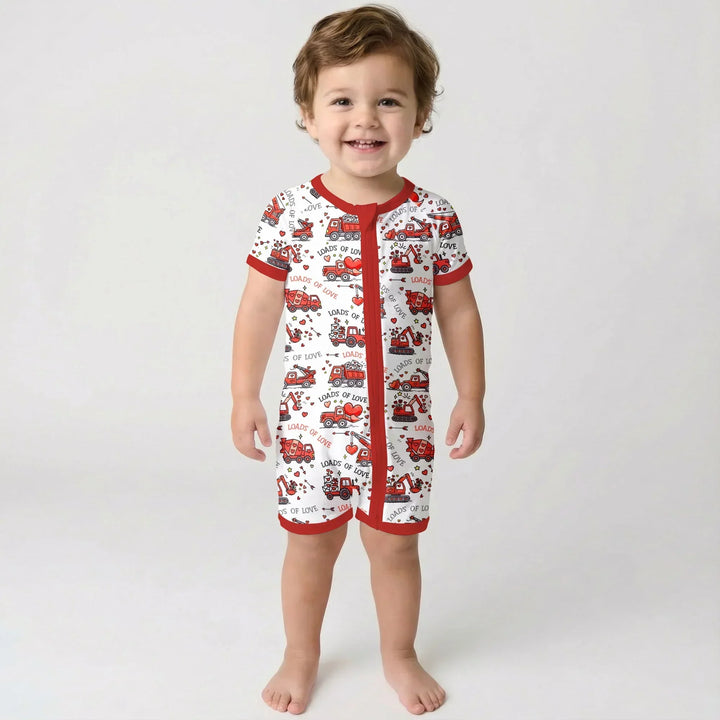 Construction Trucks Loads of Love Bamboo Shorty Zippy