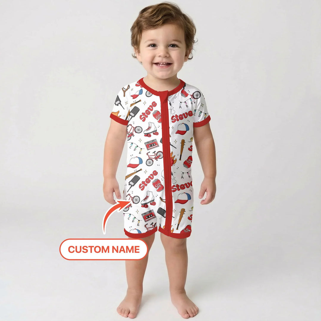Custom Name Kids Adventure Bamboo Shorty Zippy