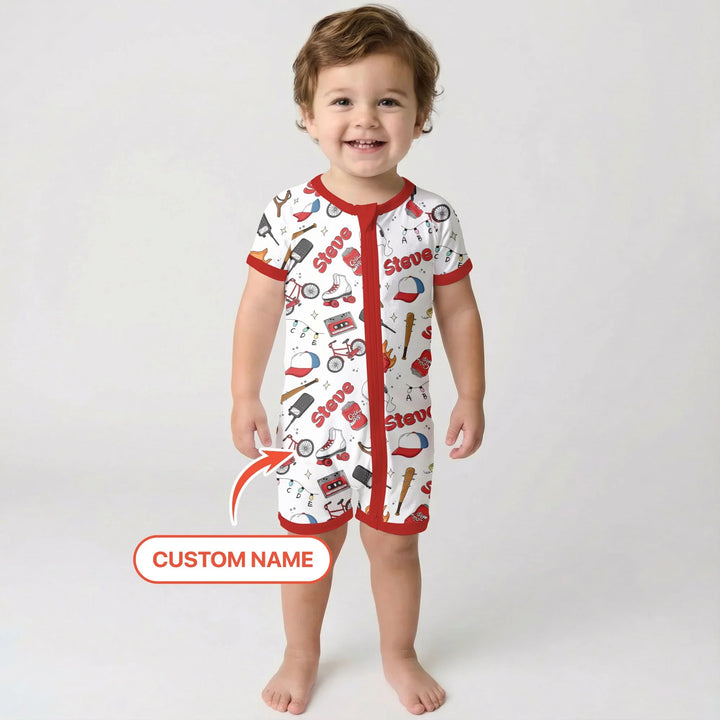 Custom Name Kids Adventure Bamboo Shorty Zippy