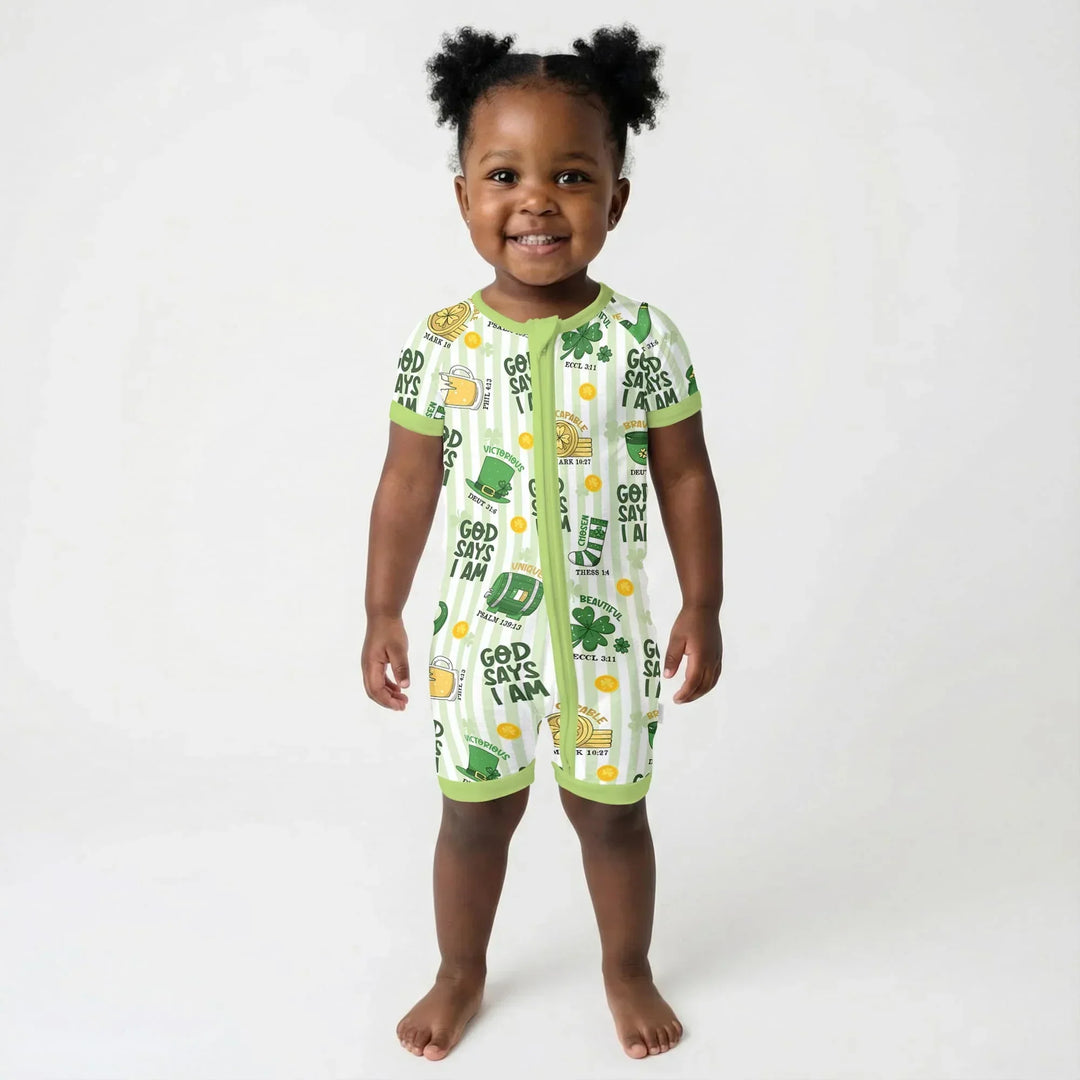 God Says I Am - Lucky & Loved Bamboo Shorty Zippy