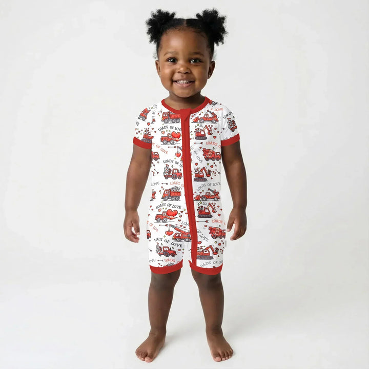 Construction Trucks Loads of Love Bamboo Shorty Zippy