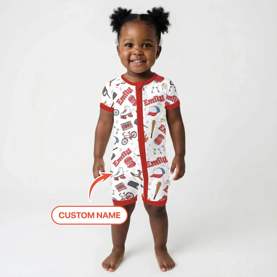 Custom Name Kids Adventure Bamboo Shorty Zippy