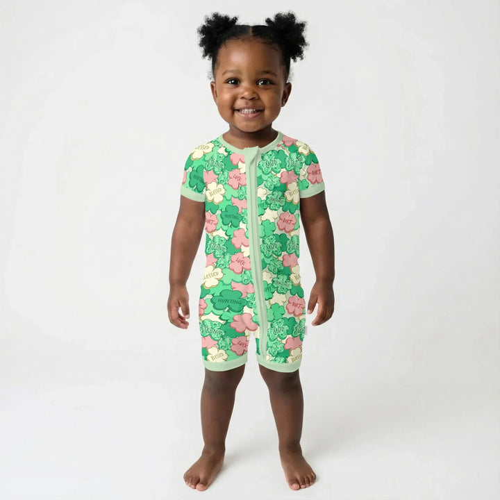 Lucky Vibes Shamrock Bamboo Shorty Zippy