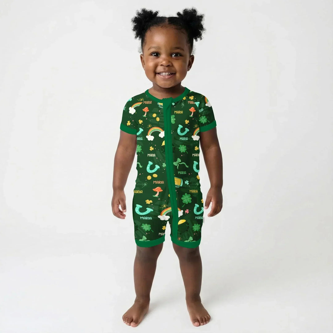 Custom Name Sprinkle Of Luck Bamboo Shorty Zippy