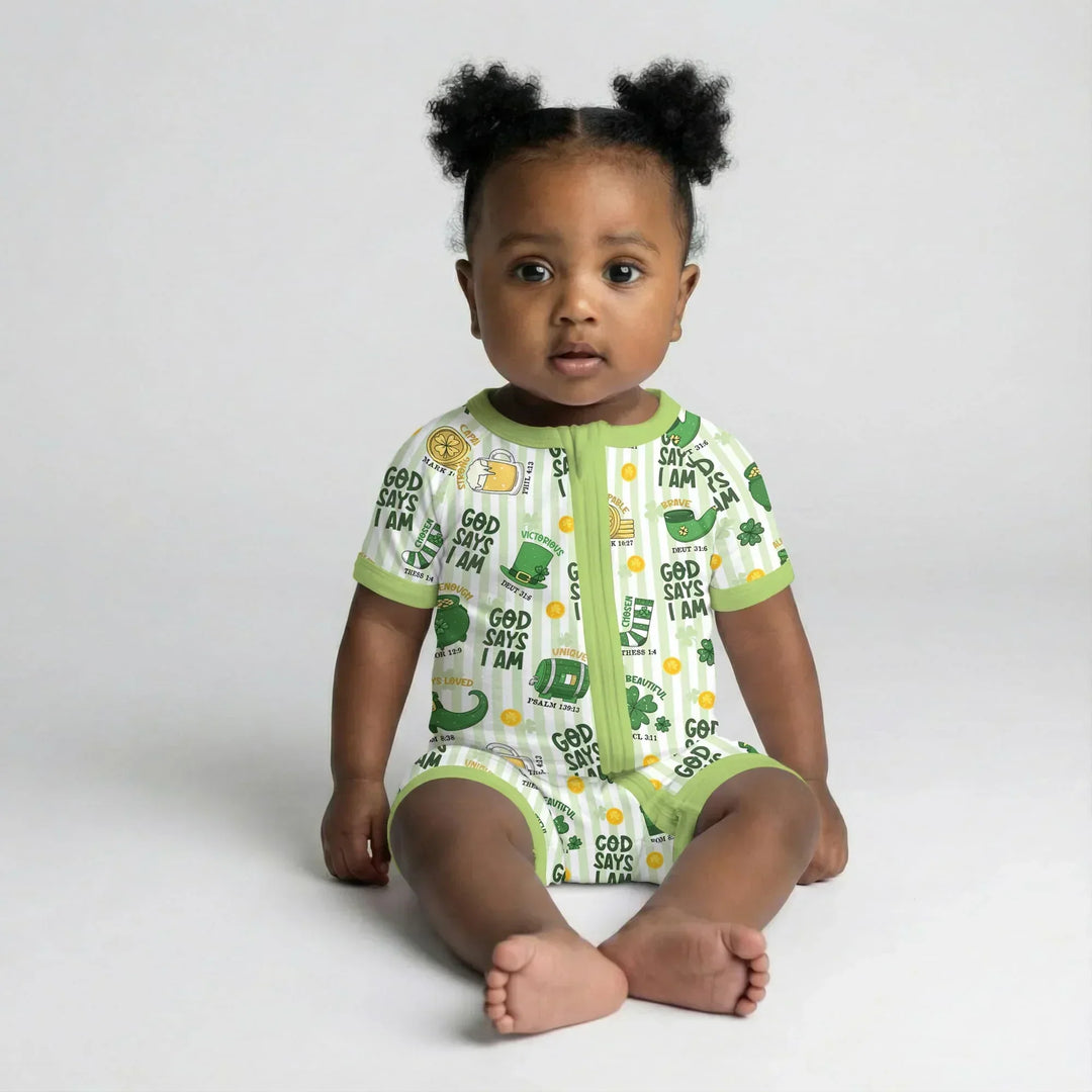God Says I Am - Lucky & Loved Bamboo Shorty Zippy