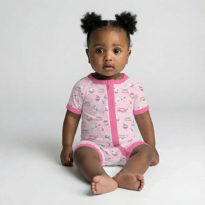 Cute Golf ball Bamboo Shorty Zippy