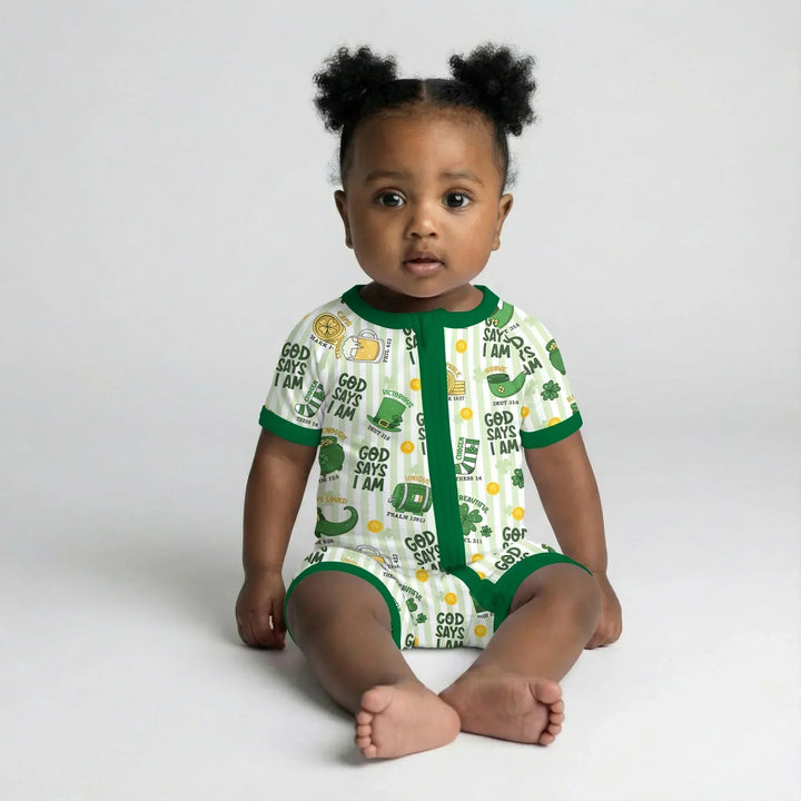 God Says I Am - Lucky & Loved Bamboo Shorty Zippy