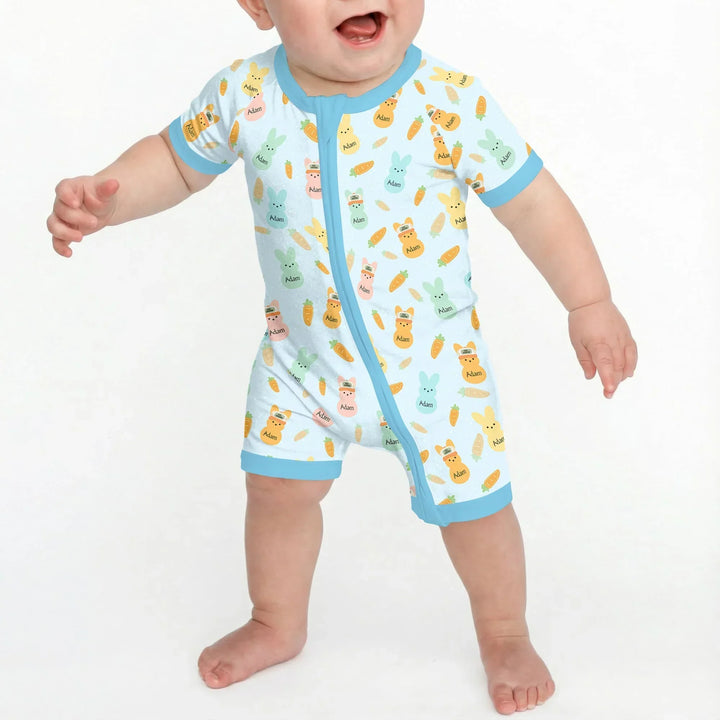 Custom Name Easter Bunny Bamboo Shorty Zippy