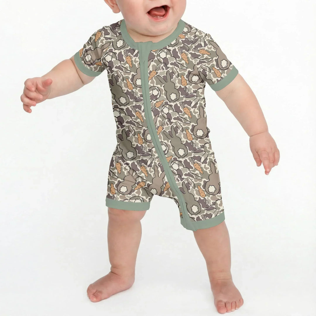 Camo Easter Bunny Bamboo Shorty Zippy