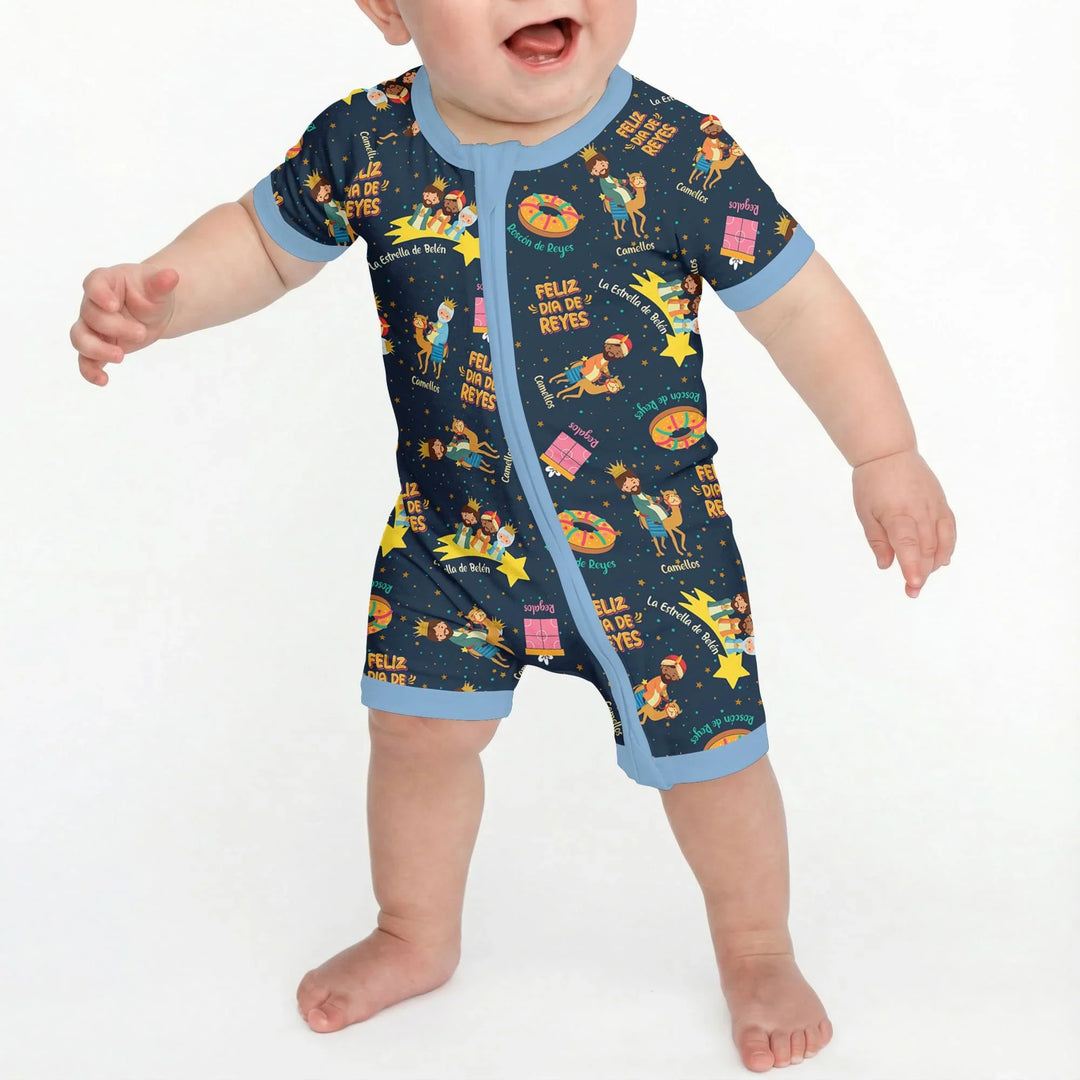 Feliz Dia de Reyes Bamboo Shorty Zippy