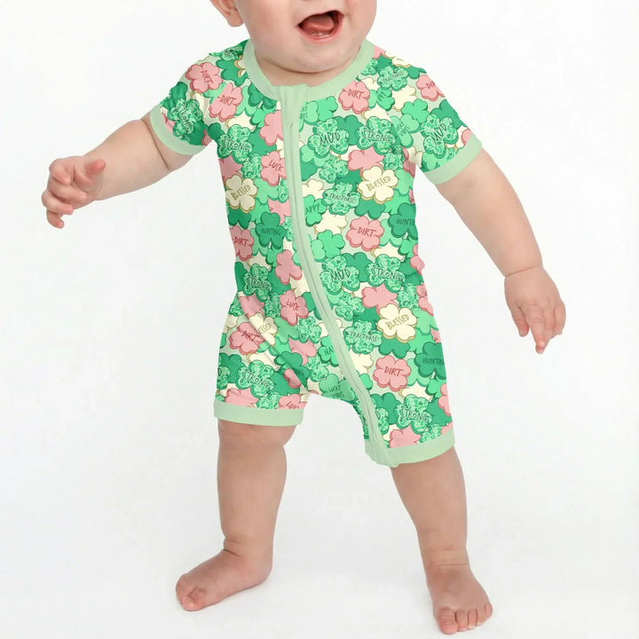 Lucky Vibes Shamrock Bamboo Shorty Zippy