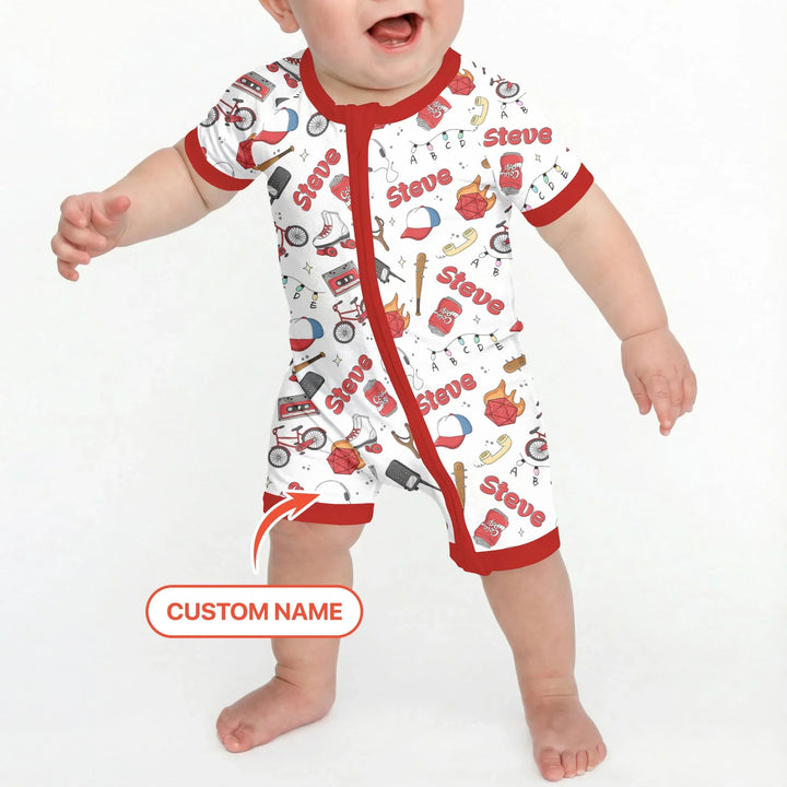 Custom Name Kids Adventure Bamboo Shorty Zippy