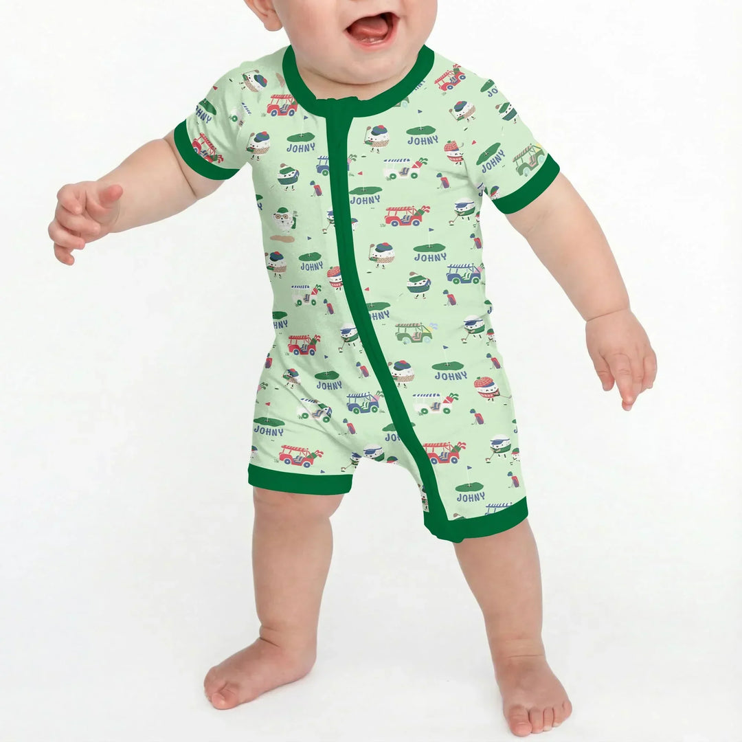Cute Golf ball Bamboo Shorty Zippy
