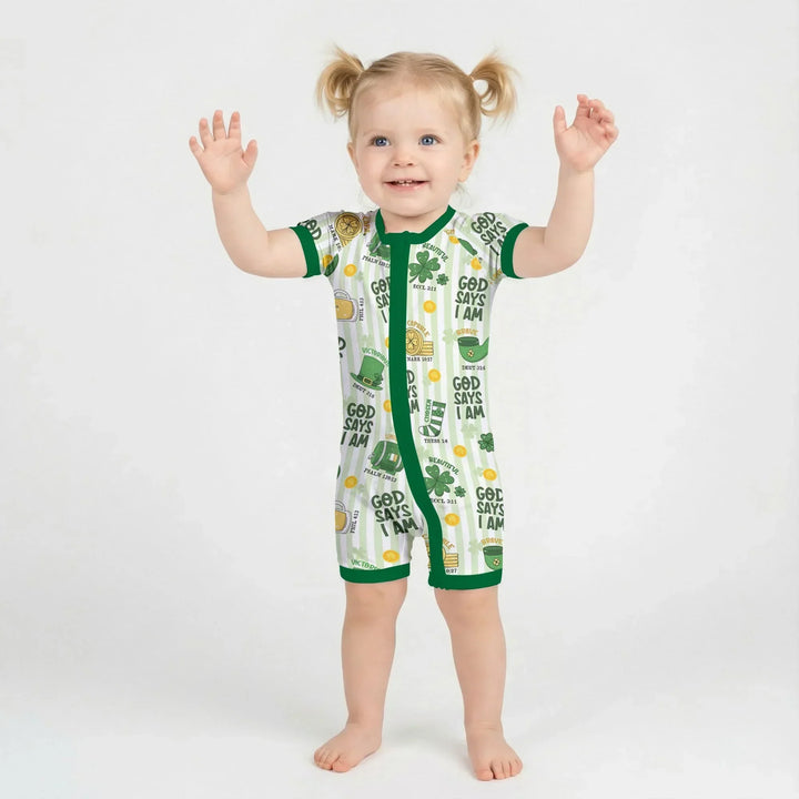God Says I Am - Lucky & Loved Bamboo Shorty Zippy