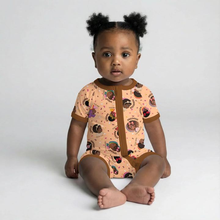 Empowered African Girl Bamboo Shorty Zippy